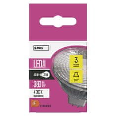 EMOS LED žiarovka Classic MR16 / GU5,3 / 4,5 W (31 W) / 380 lm / neutrálna biela