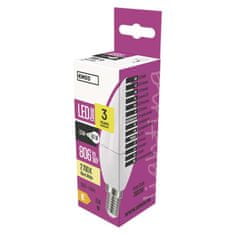 EMOS LED žiarovka Classic sviečka / E14 / 7,3 W (60 W) / 806 lm / teplá biela