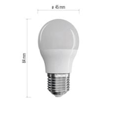 EMOS LED žiarovka Classic Mini Globe / E27 / 7,3 W (60 W) / 806 lm / studená biela