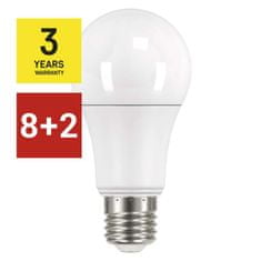 EMOS 8 + 2 zdarma – LED žiarovka Classic A60 / E27 / 14 W (100 W) / 1 521 lm / teplá biela