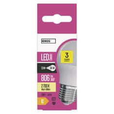 EMOS LED žiarovka Classic Mini Globe / E27 / 7,3 W (60 W) / 806 lm / teplá biela