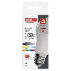 EMOS LED žiarovka GoSmart A60 / E27 / 11 W (75 W) / 1 050 lm / RGB / stmievateľná / Zigbee