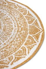 NORTHRUGS Kusový koberec Twin Supreme 105799 Ochre kruh – na von aj na doma 200x200 (priemer) kruh