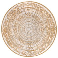 NORTHRUGS Kusový koberec Twin Supreme 105799 Ochre kruh – na von aj na doma 200x200 (priemer) kruh