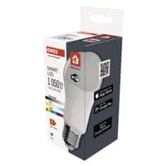 EMOS LED žiarovka GoSmart A60 / E27 / 11 W (75 W) / 1 050 lm / RGB / stmievateľná / WiFi