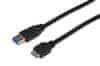 USB kabel AK-300116-018-S USB 3.0, USB A - Micro USB B, M / M, 1,8m