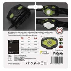 EMOS COB LED + LED čelovka P3536, 220 lm, 100 m, 3× AAA