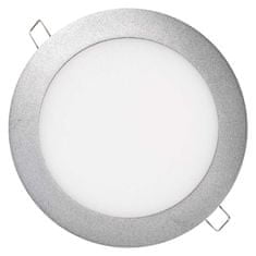 EMOS LED panel 175mm, kruhový vstavaný strieborný, 12,5W neutr. b.