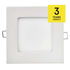 EMOS LED panel 120×120, štvorcový vstavaný biely, 6W neutrálna b.