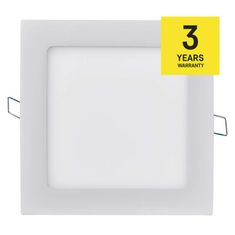 EMOS LED panel 170×170, štvorcový vstavaný biely, 12,5W teplá biela