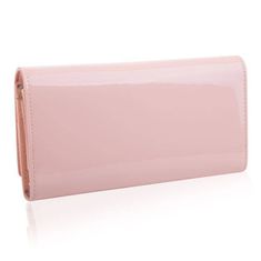 Betlewski Dámska kožená klasická peňaženka BPD-VS-100 SHINY Pink