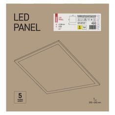 EMOS LED panel PROXO60×60, štvorcový vstavaný biely, 40W neutrálna b.