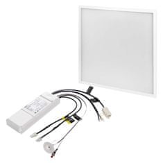 EMOS LED panel 60×60, štvorcový vstavaný biely, 40W neutrálna b., Emergency