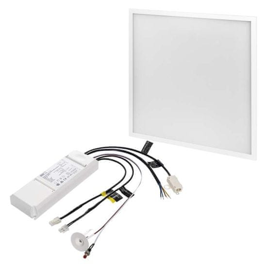 EMOS LED panel 60×60, štvorcový vstavaný biely, 40W teplá b. UGR, Emergency