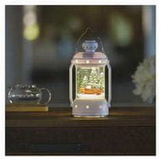 EMOS LED vianočný lampáš, 19,5 cm, 3x AA, vnút., teplá biela, časovač