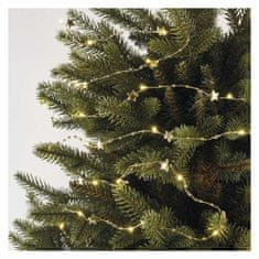 EMOS LED vianočná reťaz zlatý – hviezdičky, 1,9 m, 2x AA, vnútorný, teplá biela, časovač