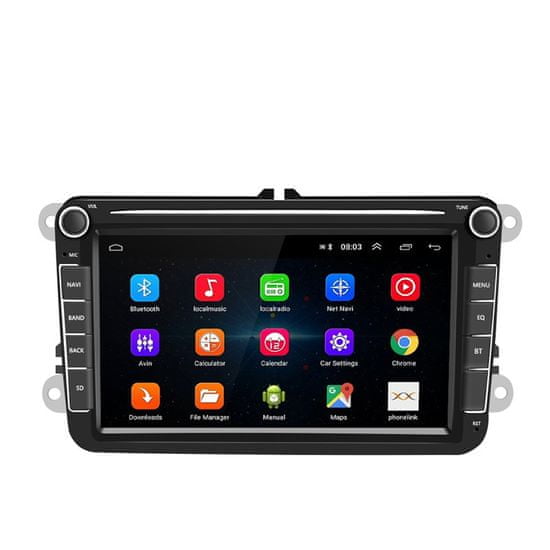 MM Store 2 Din Autoradio 8 palcove 1GB RAM 32 GB ROM pre VW,Skoda,Seat