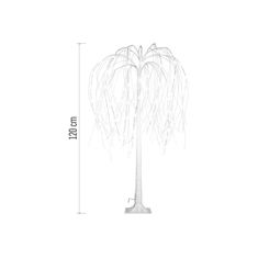 EMOS LED svietiaci stromček, 120 cm, vonk. a vnút., studená biela