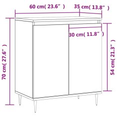 Petromila vidaXL Komoda sivý dub sonoma 60x35x70 cm spracované drevo