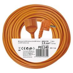 EMOS Predlžovací kábel 40 m / 1 zásuvka / oranžový / PVC / 230 V / 1,5 mm2