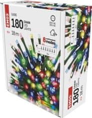 EMOS LED vianočná reťaz, 18 m, vonkajšie aj vnútorné, multicolor, programy