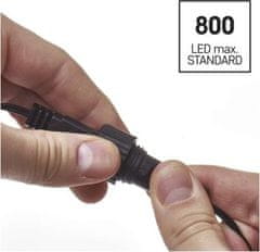 EMOS Štandard LED spojovacia reťaz blikajúca – cencúle, 2,5 m, vonkajšia, studená biela