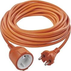 EMOS Dvoužilový pohyblivý přívod 20 m / 1 zásuvka / oranžový / PVC / 230 V / 1,5 mm2