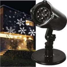 EMOS LED dekoratívny projektor – vločky, vonkajšie aj vnútorné, studená biela