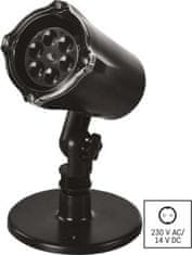 EMOS LED dekoratívny projektor – vločky, vonkajšie aj vnútorné, studená biela
