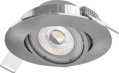 EMOS LED bodové svietidlo Exclusive strieborné, kruh 5W teplá biela