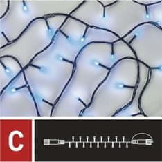 EMOS Štandard LED spojovacia vianočná reťaz, 10 m, vonkajšia aj vnútorná, modrá