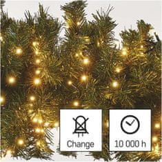 EMOS LED vianočná reťaz - ježko, 12 m, vonkajšie aj vnútorné, vintage, časovač