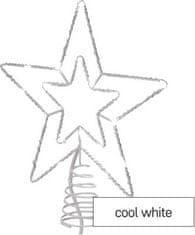 EMOS Štandard LED spojovacia vianočná hviezda, 28,5 cm, vonkajšia aj vnútorná, studená biela