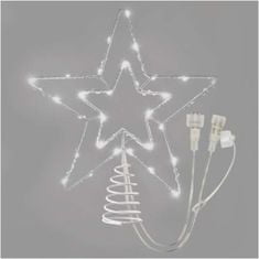 EMOS Štandard LED spojovacia vianočná hviezda, 28,5 cm, vonkajšia aj vnútorná, studená biela
