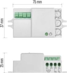 EMOS MW senzor (pohybové čidlo) IP20 1200W, biely