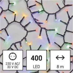 EMOS LED vianočná reťaz – ježko, 8 m, vonkajšie aj vnútorné, multicolor, časovač