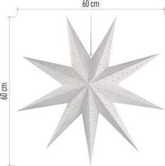 EMOS Vianočná hviezda papierová závesná, 60 cm, vnútorná