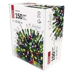 EMOS LED vianočná reťaz – tradičná, 22,35 m, vonkajšia aj vnútorná, multicolor