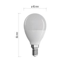 EMOS LED žiarovka Classic Globe 7,3 W E14 teplá biela