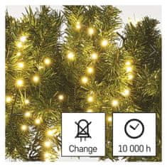 EMOS LED vianočná reťaz – ježko, 8 m, vonkajšia aj vnútorná, teplá biela, časovač