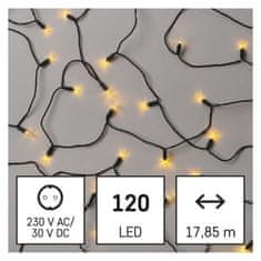 EMOS LED vianočná reťaz – tradičná, 17,85 m, vonkajšia aj vnútorná, vintage