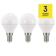 EMOS LED žiarovka Classic Mini Globe / E14 / 5 W (40 W) / 470 lm / neutrálna biela