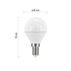 EMOS LED žiarovka Classic Mini Globe / E14 / 5 W (40 W) / 470 lm / studená biela