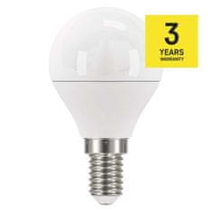 EMOS LED žiarovka Classic Mini Globe / E14 / 5 W (40 W) / 470 lm / studená biela