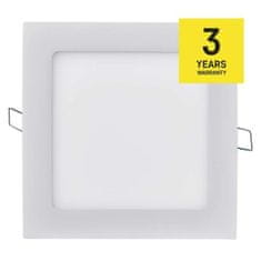 EMOS LED panel 170×170, štvorcový vstavaný biely, 12,5W teplá biela