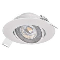 EMOS LED bodové svietidlo SIMMI biele, kruh 5W teplá biela