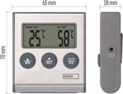 EMOS Digitálny grilovací teplomer a minútka E2157