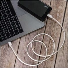 EMOS Nabíjecí a datový kabel USB-C 2.0 / USB-C 2.0, 1 m, bílý