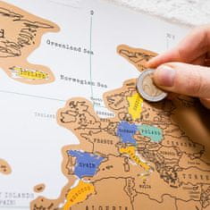 CoZy Stieracie mapa sveta - Scratch map