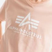 Alpha Industries  Basic V-Neck Tee Ružová M